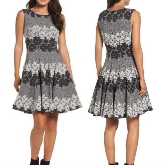 NWT Eliza j floral square neck fit and flare